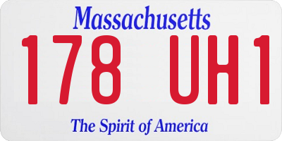 MA license plate 178UH1
