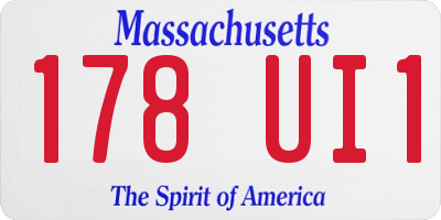 MA license plate 178UI1