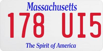 MA license plate 178UI5