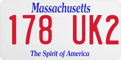 MA license plate 178UK2