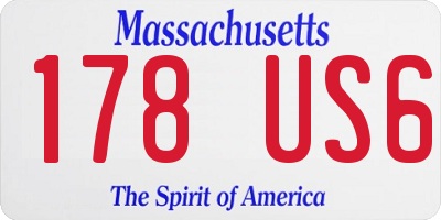 MA license plate 178US6