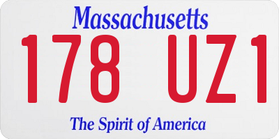 MA license plate 178UZ1