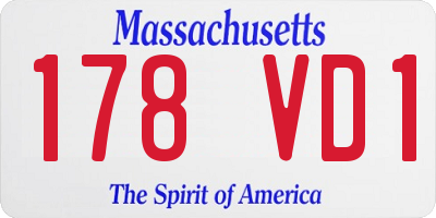 MA license plate 178VD1