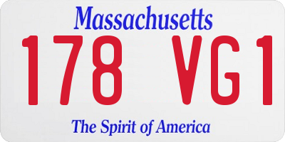 MA license plate 178VG1