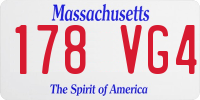 MA license plate 178VG4