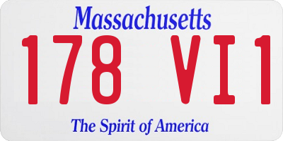 MA license plate 178VI1