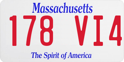 MA license plate 178VI4