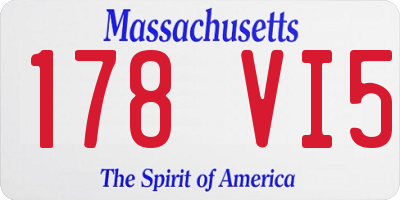 MA license plate 178VI5