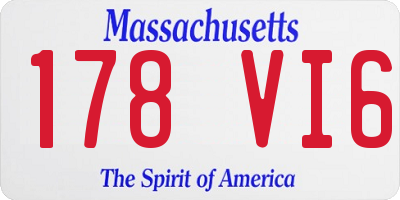 MA license plate 178VI6
