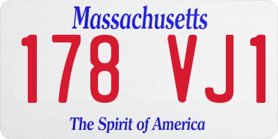 MA license plate 178VJ1