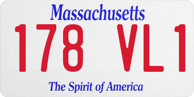 MA license plate 178VL1