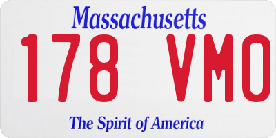 MA license plate 178VM0