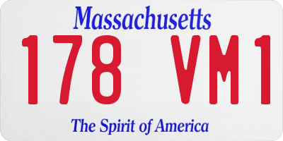 MA license plate 178VM1