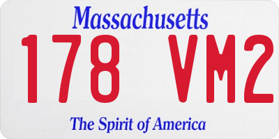 MA license plate 178VM2