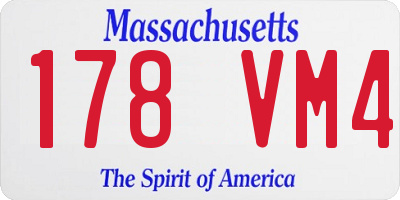 MA license plate 178VM4