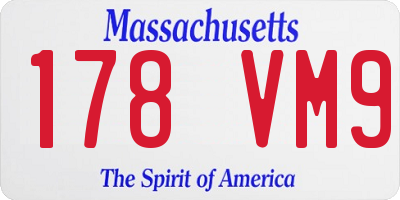 MA license plate 178VM9