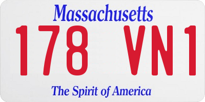 MA license plate 178VN1