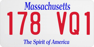 MA license plate 178VQ1