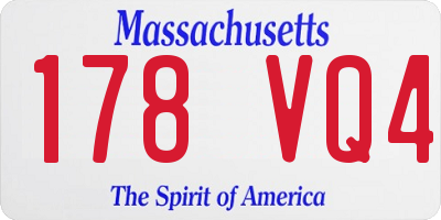 MA license plate 178VQ4