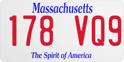 MA license plate 178VQ9