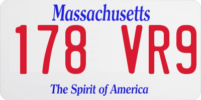 MA license plate 178VR9