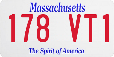 MA license plate 178VT1
