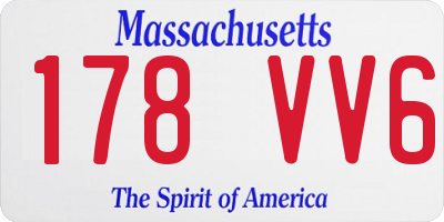 MA license plate 178VV6