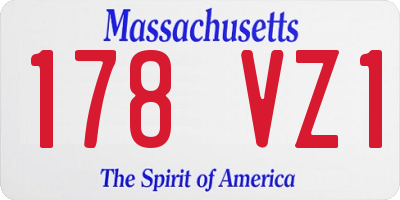 MA license plate 178VZ1