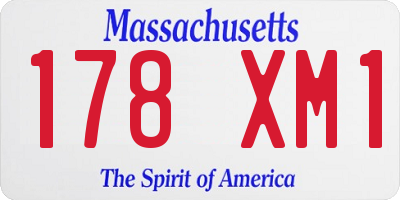 MA license plate 178XM1