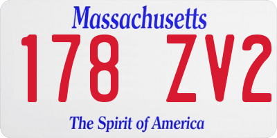 MA license plate 178ZV2