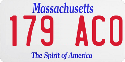 MA license plate 179AC0
