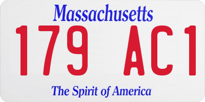 MA license plate 179AC1