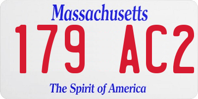 MA license plate 179AC2