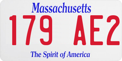 MA license plate 179AE2