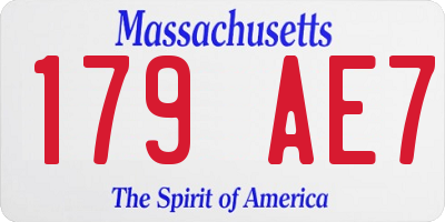 MA license plate 179AE7