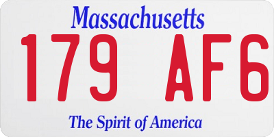 MA license plate 179AF6