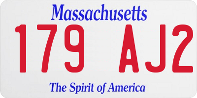 MA license plate 179AJ2
