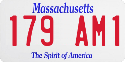 MA license plate 179AM1