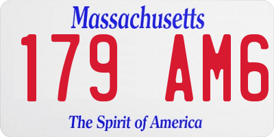 MA license plate 179AM6