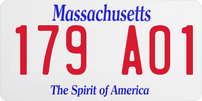 MA license plate 179AO1