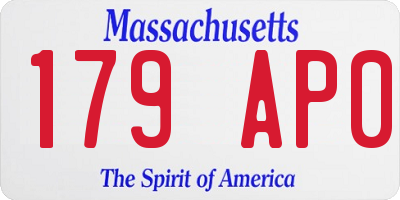 MA license plate 179AP0