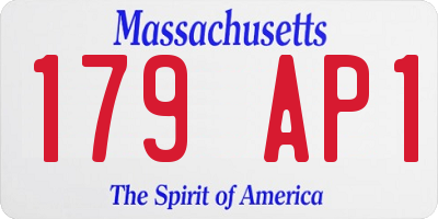 MA license plate 179AP1