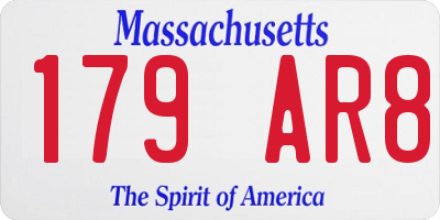 MA license plate 179AR8