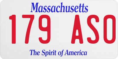 MA license plate 179AS0