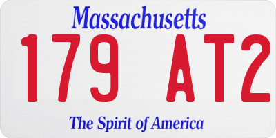 MA license plate 179AT2