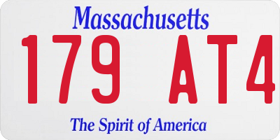 MA license plate 179AT4