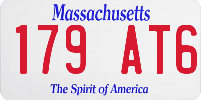 MA license plate 179AT6