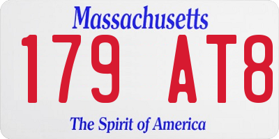 MA license plate 179AT8