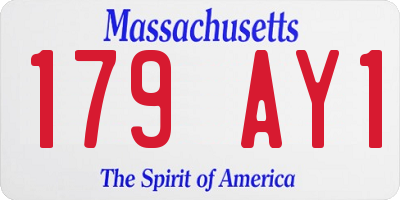MA license plate 179AY1