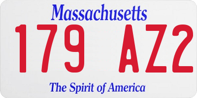 MA license plate 179AZ2
